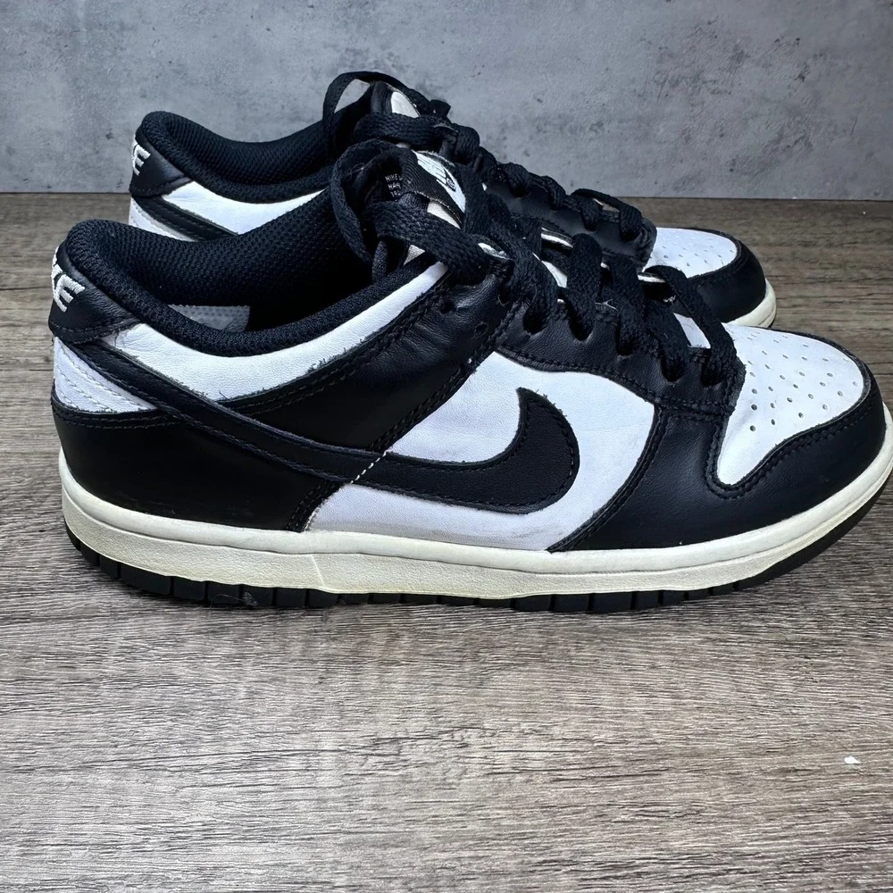 Nike~Youth~Dunk Low Retro Black/White Panda Sneakers~Size 4.5Y